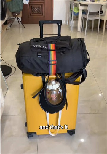 No More chaotic luggage!This strap Lets You carry Multiple Bags Like a pro #TravelHacks#LuggageEssentials#TravelMustHave#PackingTips#TravelGear