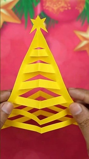 Paper Cutting Christmas Tree | Easy DIY Christmas Decoration ✂️🎄