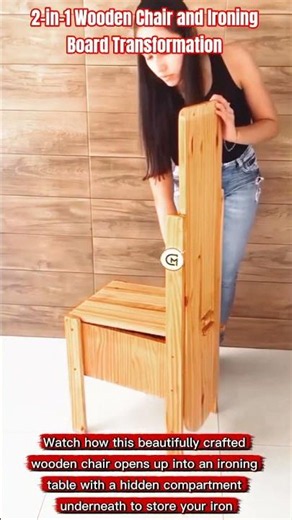 2-in-1 Wooden Chair and Ironing Board Transformation#shorts #craft #skills