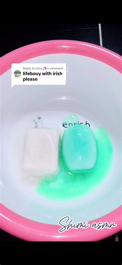 Replying to @chny🦄 here’s your request, Lifebuoy & Irish Spring 🤍💚 Thank you for patiently waiting and i hope you’ll enjoy! 😍 #asmr #asmrsounds #asmrvideo #asmrtiktoks #soap #soaked #soakedsoap ##soakedsoapasmr #tiktok #tiktokviral #fyp #fypシ゚viral #satisfying #sudsy #green #white #lifebuoy #irishspringgreen