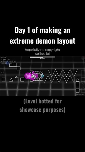Day 1 Of Making And Extreme Demon Layout! | New Geometry Dash series