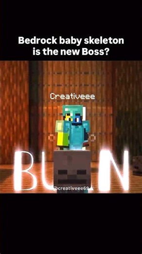“Minecraft Bedrock’s New Boss Is a BABY SKELETON… and It’s Terrifying 😨”#bedrockbaby skeleton