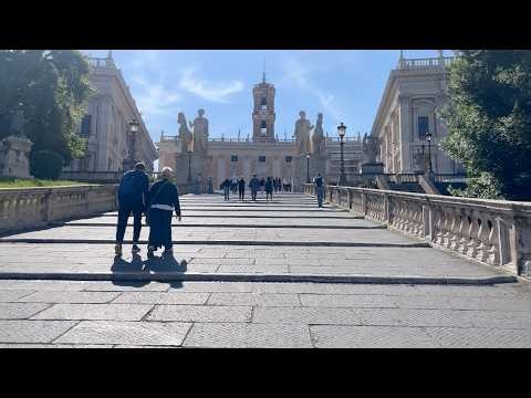 ROME WALKING TOUR 4K HDR: Piazza del Campidoglio