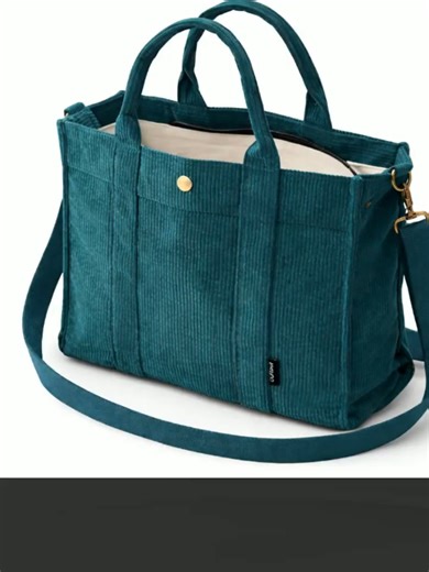 Soft corduroy texture Spacious & stylish Perfect for everyday use. #autumnstyle #corduroybag #totebag #fallfashion #bohoaesthetic #boho style aesthetic