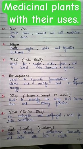 Medicinal plants name | Medicinal plants and their uses | 10 Medicinal plants with their uses