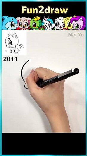 Redraw My Art 11 Years Later | Fun2draw Nostalgia #shorts #art #fun2draw #drawing #redraw