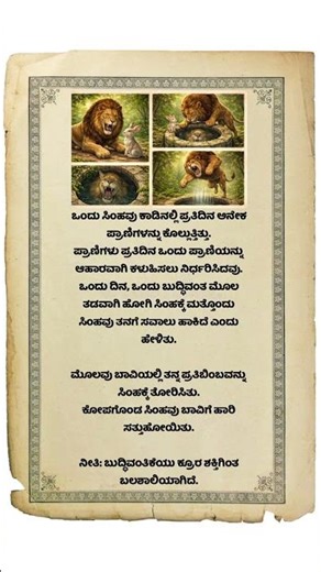 ಬುದ್ಧಿವಂತಿಕೆಯು ಕ್ರೂರ ಶಕ್ತಿಗಿಂತ ಬಲಶಾಲಿಯಾಗಿದೆ. #kannada #kannadastories #kannadashorts