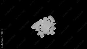 A collection of 6 hand-drawn fx elements in a cartoon style. The elements are drawn and colored with strokes. Transparent background and alpha channel Stock Video