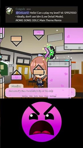 DDLC Geometry Dash Level is Insane #geometrydash #deluxe12