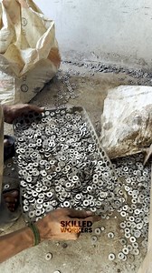 How Metal Washers Are Made | Amazing Process #metal #howitsmade #manufacturing #metalworking #production #industrialmanufacturing #metalparts #manufacturingprocess #making #metalwork #metalmanufacturing #howtomake #process #factory #metalcraftsmanship | Skilled Workers