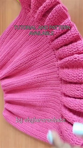 Crochet ruffle skirt #shylercrochets #crochet #diy #crochetclothing #handmade # #crochettutorial
