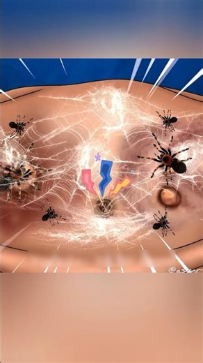 I FOUND THE INFECTION SOURCE in my STOMACH!Satisfying#asmr #asmrcleaning #satisfying #animation