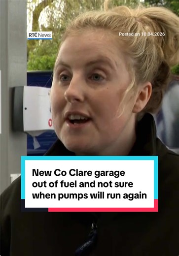 The manager of a new Co Clare garage which has been out of fuel since yesterday says she doesn’t know when the pumps will run again. Alannah Barron says customers have been asking when supplies will arrive, but she can’t give them an answer. More than a hundred forecourts around the country have run dry, according to industry body Fuels for Ireland. It is estimated that around 500 service stations could run out of stock by tonight. Link in bio for all the latest developments 📲 #ireland #fuelcri