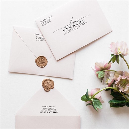 Envelope Addressing Template, Minimalist, Canva, Editable Printable - Etsy