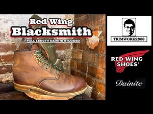 Red Wing Blacksmith custom rebuilt with stacked leather heels & Dainite Studded soles!