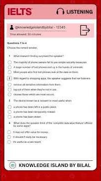 Computer Based IELTS Listening Test 2026 | IELTS Listening Practice Multiple Choice Task