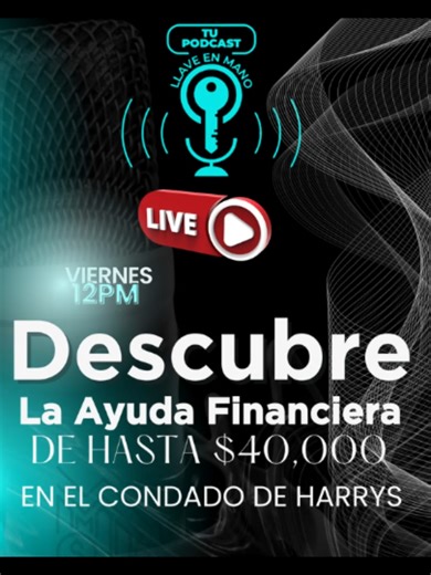 🏡💰 Ayuda Financiera en Harris: ¡Hasta $40,000 para tu Casa! ¿Sabías que existen programas de ayuda financiera en el Condado de Harris que pueden ofrecer hasta $40,000 para el enganche y gastos de cierre al comprar tu casa? 🙌 Estos programas de asistencia para compradores de vivienda están diseñados para ayudar especialmente a quienes desean comprar su primera casa en Houston pero necesitan apoyo financiero. 🎙️ En el Capítulo 43 de Llave en Mano explicamos cómo funcionan estos programas, quié