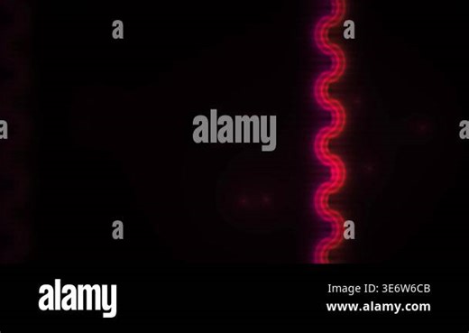 A red wavy line on a black background Stock Video Footage - Alamy