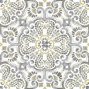 FloorPops FP2947 Antico Peel & Stick Floor Tiles, Multicolor