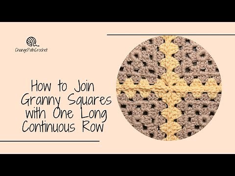 How to Join Granny Squares With One Long Continuous Row