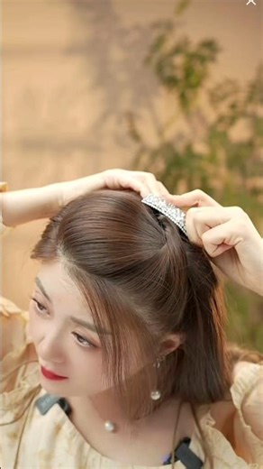 Quick Hairstyle & Simple hairstyle for Engagement Party #hairstyle #shorts #hairtutorial