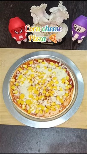 Sweet Corn Pizza at home in just a few minutes! 🍕Loaded with juicy corn#shorts#shortsfeed