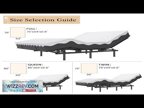 Garvee Adjustable Bed Frame Wireless Remote Memory Function Adjustable Bed Base Head