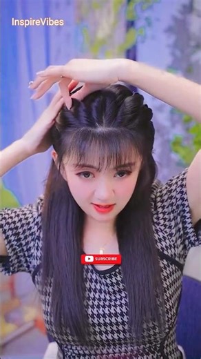 try this beautiful hairbraids hairstyle || easiest hairstyle tutorial ✨#trandingshorts​​​ #fyp