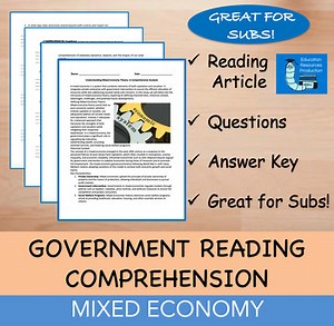Mixed Economy Theory - Reading Comprehension Passage & Questions