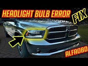 LED or HID HEADLIGHT BULB OUT ERROR FIX on DODGE RAM JEEP CHRYSLER | AlfaOBD