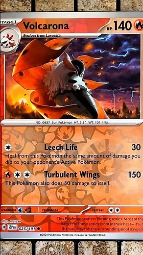 Volcarona (025/191 - Common Reverse Holofoil) - Scarlet & Violet: Surging Sparks - Pokemon TCG