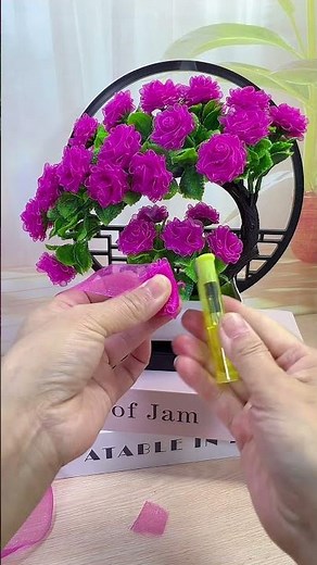 DIY Gorgeous Pink Resin/Mesh Flower Tree! 💖 Easy Handmade Home Decor Craft