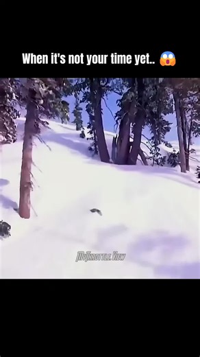 When it's not your time yet.. 😱 #fyp #fail #nearmiss #avalanche #snowmobile