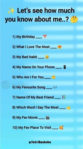 How Well Do You Know Me? 🤔 | 190 #quotes #trending #youtubeshorts #viral #new #shorts #enjoy