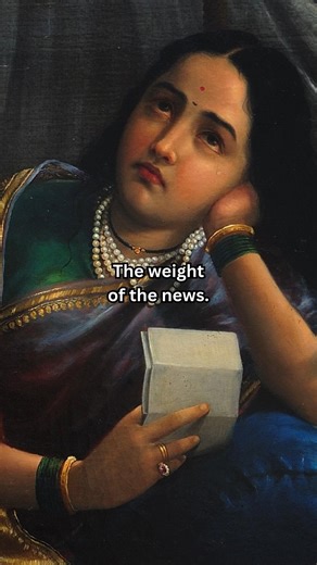"Disappointing News" by Raja Ravi Varma #art #painting #arthistory