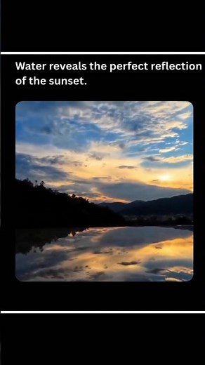 Water Reveals the Perfect Sunset Reflection 🌅✨ #photography