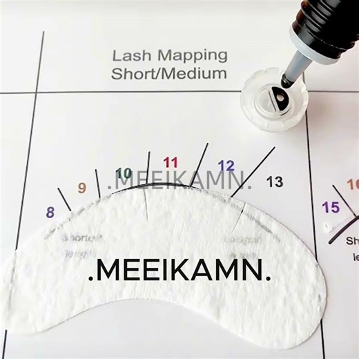 Lash Extensions Practice Paper Mapping Chart Sheet With Eye Shape Training Sponge