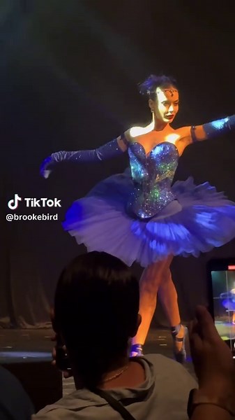 PIV you are watching me from the audience perform my signature act Bluebird 💙 #brookebird #balletburlesque #dancer