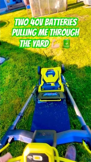 Ryobi Self propelled 40v mower for the win 🏆 #ryobi #mowing #40v #selfpropelled #ryobimower #quiet