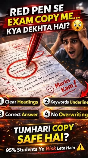 Red Pen Ka Secret 😳 | Examiner Copy Me Kya Dekhta Hai? #fadas