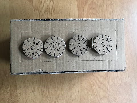 TUTO FAIRE UN COFFRE FORT À 160 001 COMBINAISON POSSIBLE EN CARTON 📦 FACILE