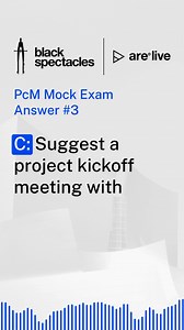 Quiz update! Following our last PcM Mock Exam clip, here's architect Marissa Yee with an in-depth explanation. 💡 Answer: C. Suggest a project kick off meeting with a wider group of project stakeholders. 🔍 Scenario: The firm has recently won a project, a new school building on an existing elementary campus. The architect is looking to establish overall design principles to influence the project’s trajectory. When asked about their thoughts on overall design principles, the client seems unintere