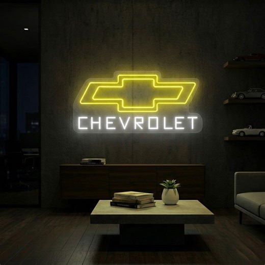 Chevrolet Neon Sign, Chevrolet LED Sign, Chevrolet Logo Sign, Car Logo Sign, Garage Light Sign, Boyfriend Gift, Garage Decoration,car Gift - Etsy