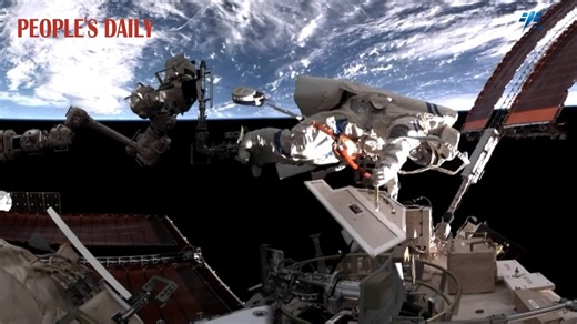 A look back at the Shenzhou-20 crew's third extravehicular activity (EVA): Astronauts installed debris protection shields and completed other tasks over the 6.5-hour spacewalk. Commander Chen Dong now sets a record among Chinese astronauts, with 6 EVAs in total. | People's Daily, China