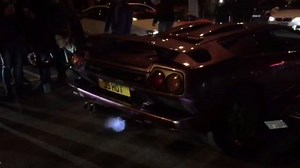 Some people just want to watch their exhaust burn...Big flames from this Diablo. Via: https://www.instagram.com/sibs15ldn/ | Car memes