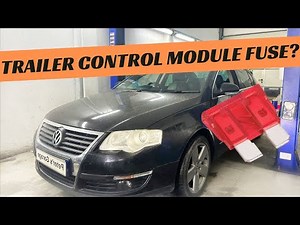 VW Passat B6 Trailer Control Module fuse relay location replacement