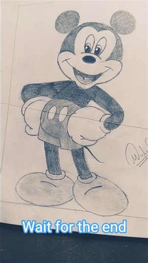 Mickey Mouse Drawing: Step-by-Step Tutorial for Beginners" #art #shorts