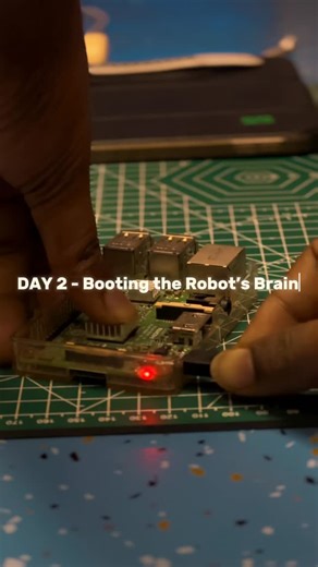 Reddix Robotics on Instagram: "DAY 2: My delivery robot finally woke up 🚀 Flashed Ubuntu, first boot, SSH access, and full system setup. Tomorrow — motors spin for the first time 👀🔥 Follow for Day 3. #raspberrypi #roboticsproject #roboticsengineer #techcreators #robotbuilding #deliveryrobot #iotprojects #buildinpublic #engineeringlife #techseries #reddixrobotics #spotmini #rosrobotics #studentprojects"