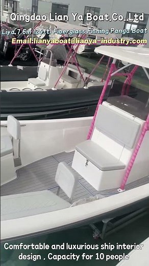 Liya 25ft Panga Boat with Deep-V Hull | 10-Person Fiberglass Vessel for Offshore & Leisure