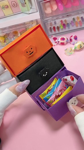 【ハロウィン】お菓子を楽しむ三段引き出しボックスの作り方